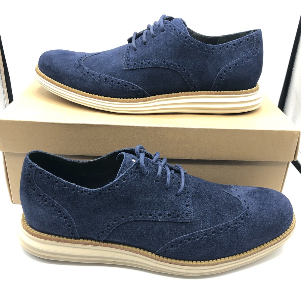 Cole Haan Lunargrand Suede Wingtip Shoe - Men's